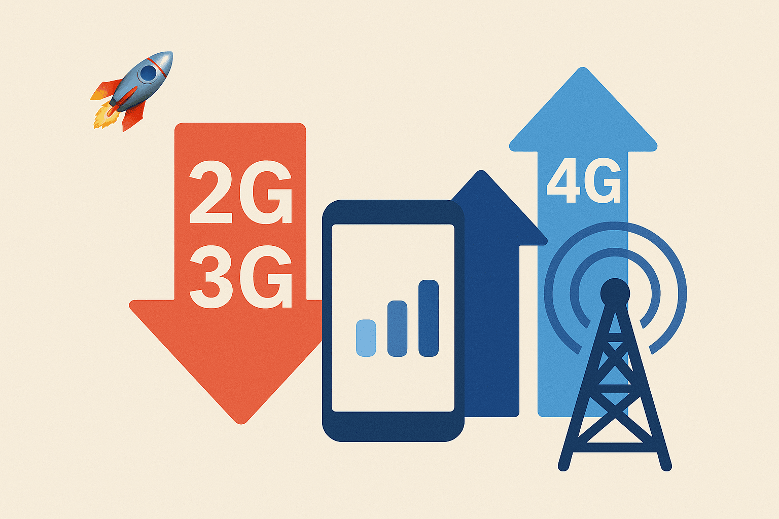 🚀 Bye bye 2G & 3G : place à la 4G et à la 5G !