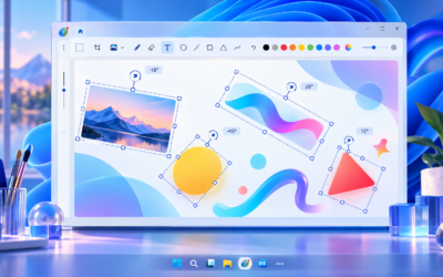 Windows 11 : Paint permet enfin de faire pivoter librement texte, formes et sélections